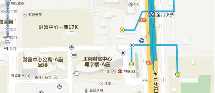 北京财富中心地图